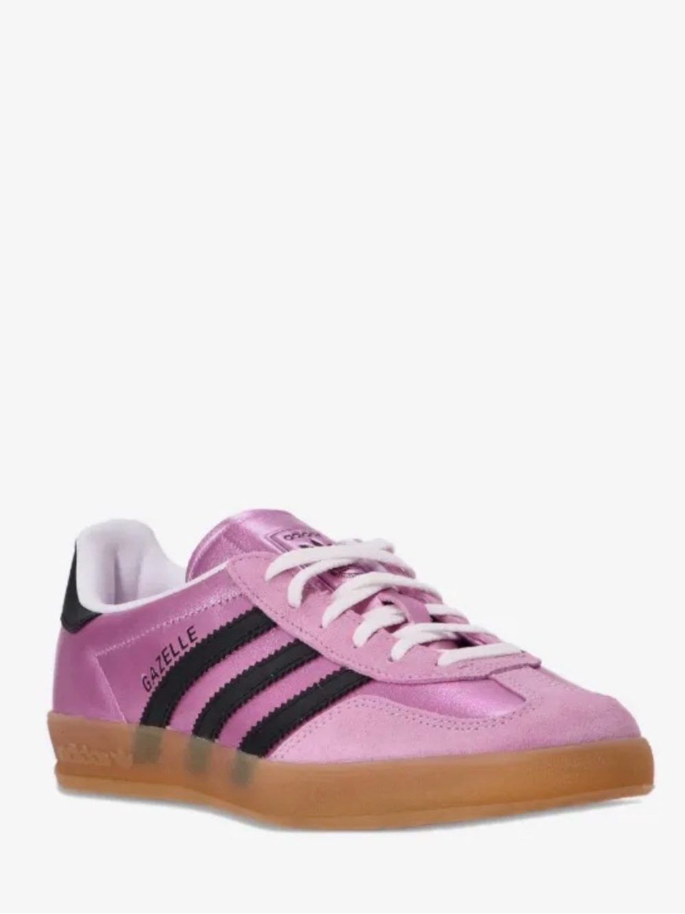 adidas Gazelle Pink with Black Stripes and Gum Sole - Picture 4 of 9